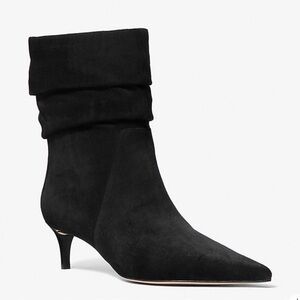 Elegant Michael Kors, Suede Black Women's Ankle Boots